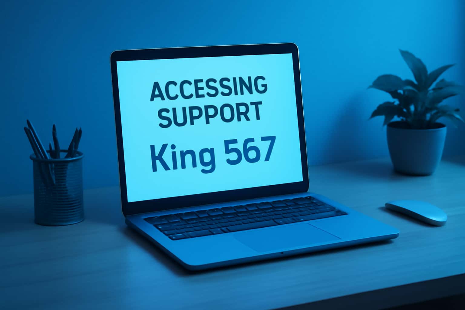 Visual representation of accessing support services for King 567.