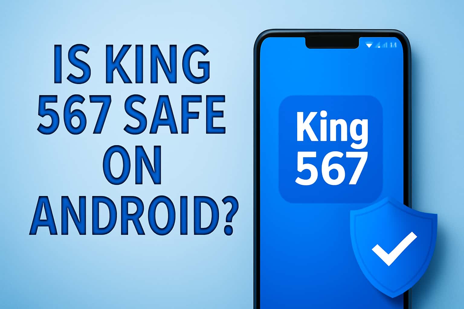 An informational scene discussing King 567's safety on Android.