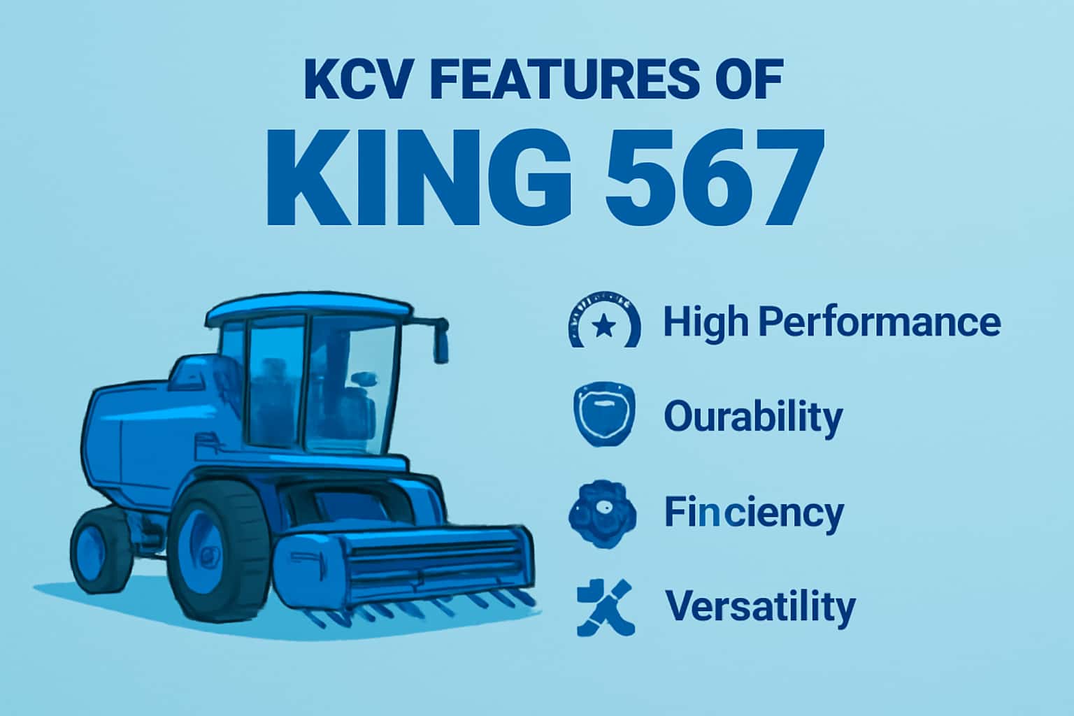 Informational scene showcasing the key features of King 567.