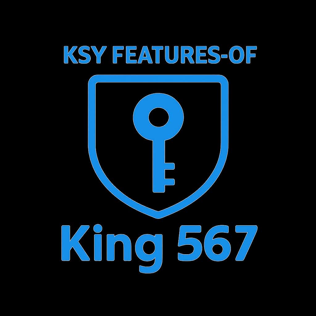 Minimal icon representing key features of King 567.