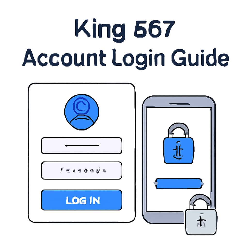 Illustration explaining login steps for King 567.