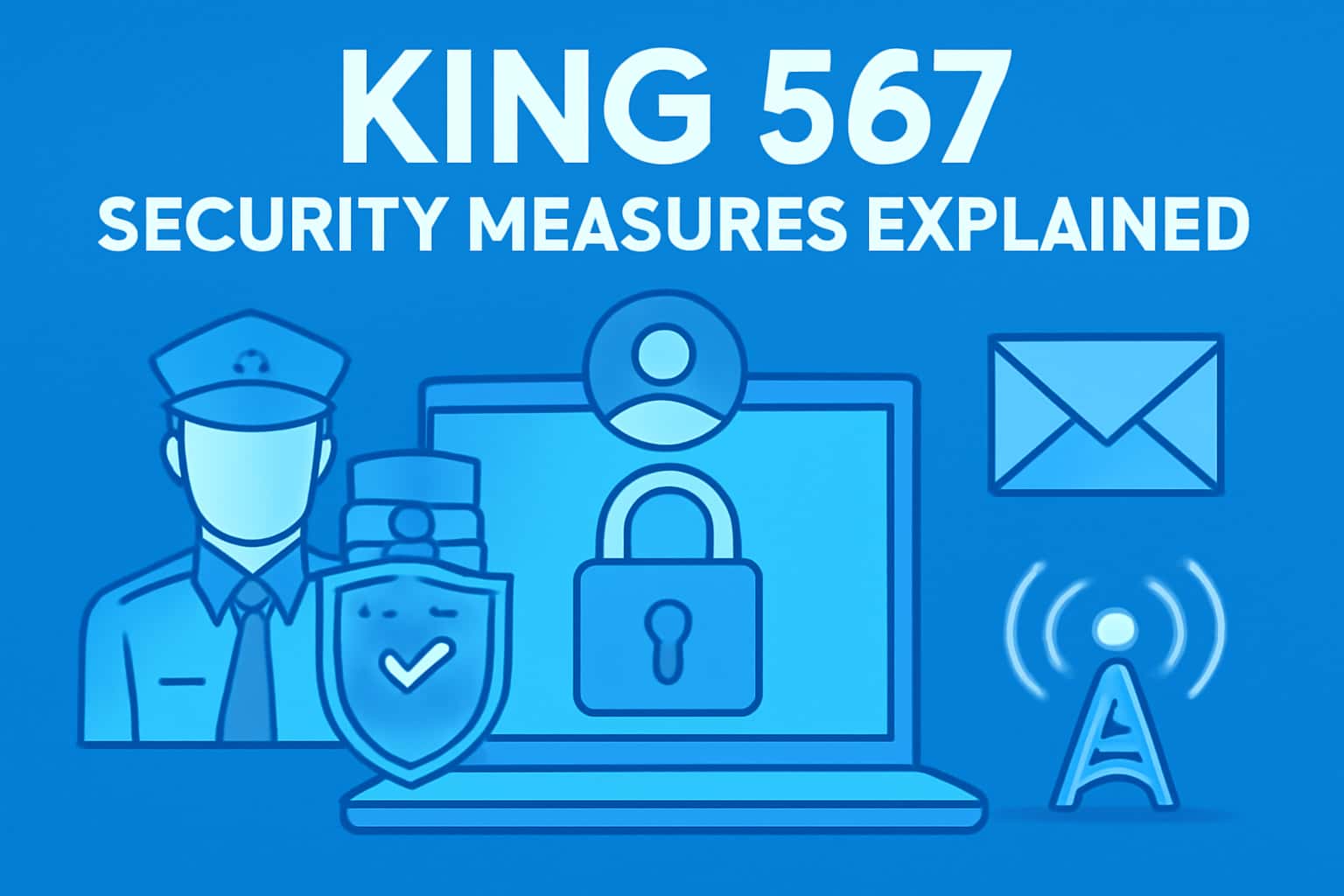 An informational graphic showcasing the King 567 security measures.