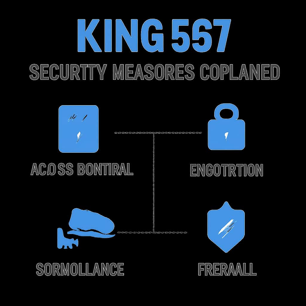 Illustration outlining the security measures of King 567.