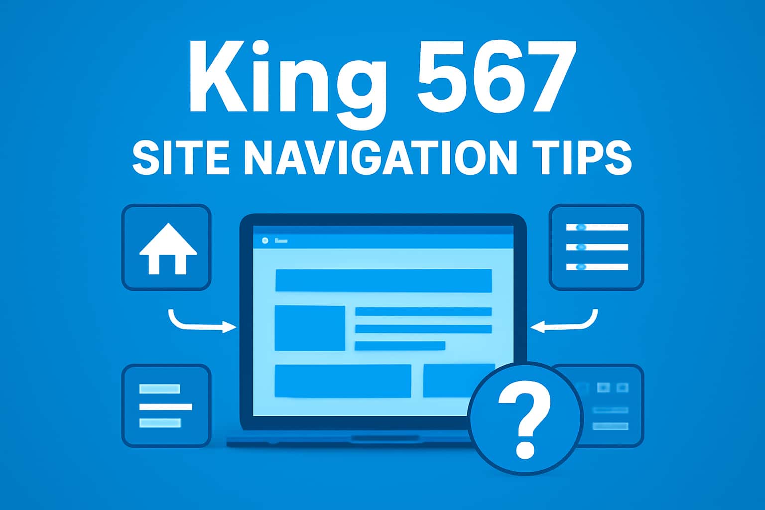 An informative graphic illustrating navigation tips for the King 567 platform.