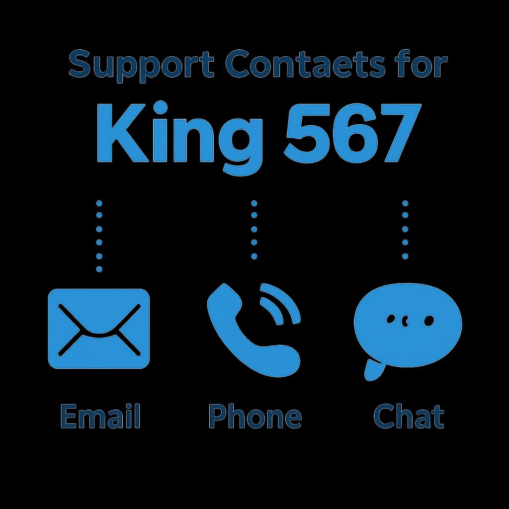 An educational diagram on the support process for King 567.