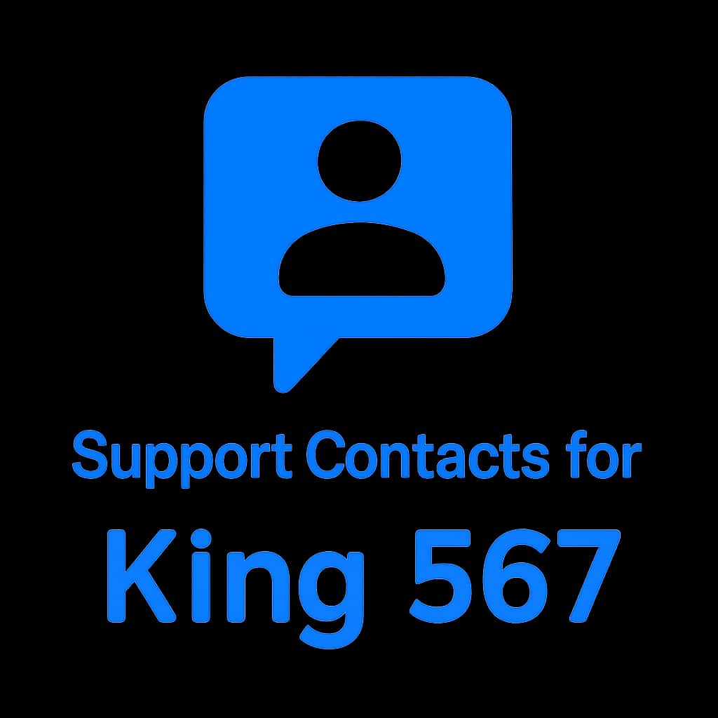 A badge symbolizing support contacts for King 567.