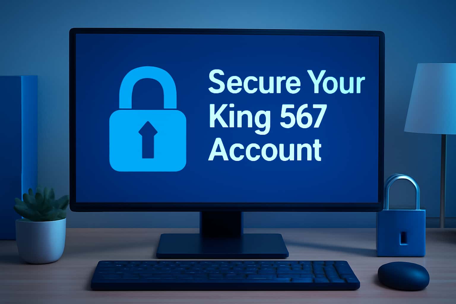 An informative visual representation about securing a King 567 account.