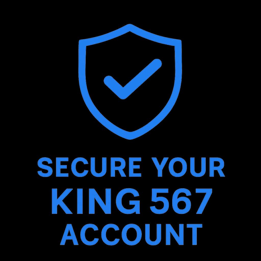 A badge icon illustrating guidance on securing a King 567 account.